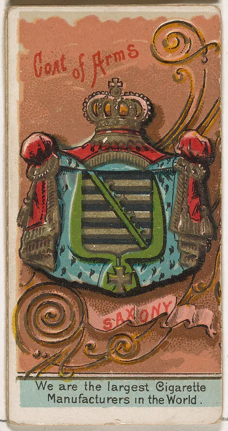 Albert, King of Saxony, from the Rulers, Flags, and Coats of Arms series (N126-2) issued by W. Duke, Sons & Co. — W. Duke, Sons & Co.
