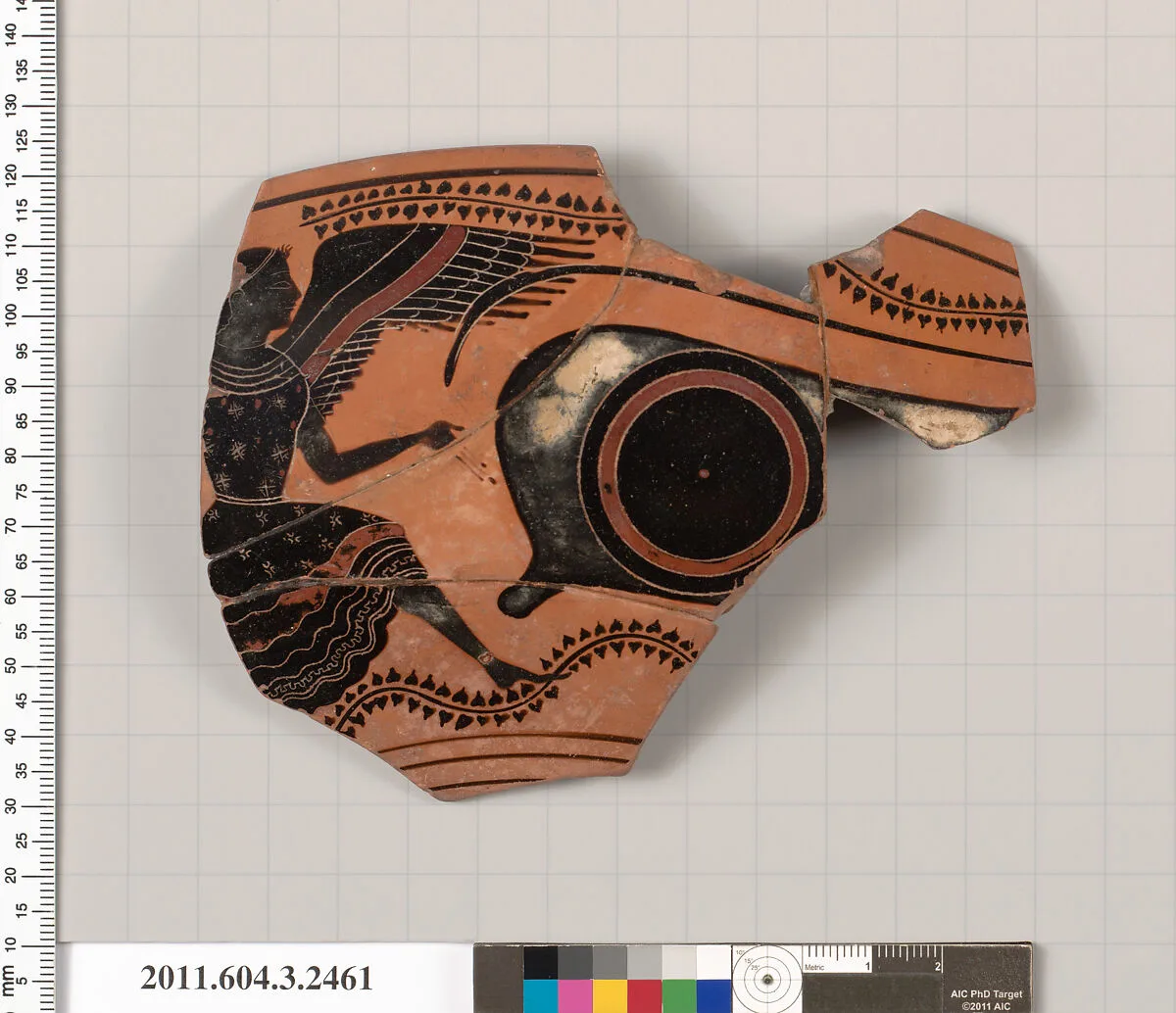 Terracotta rim fragment of a kylix: eye-cup (drinking cup) — Unknown