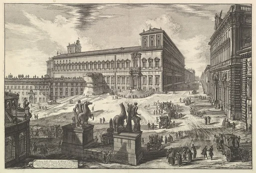 View of the Piazza di monte Cavallo, from Vedute di Roma (Roman Views)