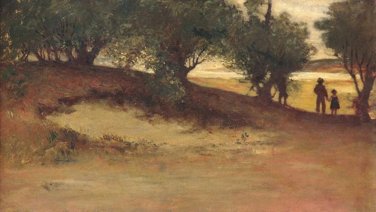 Sand Bank with Willows, Magnolia — William Morris Hunt