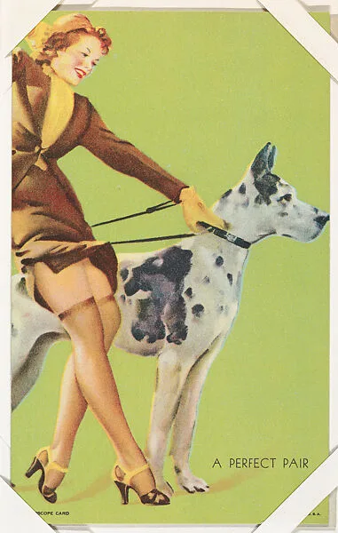 A Perfect Pair from Glamour Girls series (W424) — International Mutoscope Reel Company
