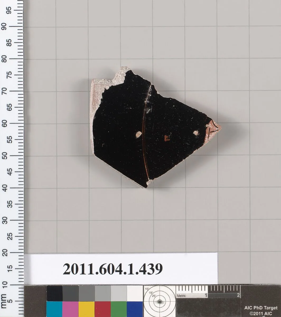 Terracotta fragment of a kylix (drinking cup) or plate — Unknown