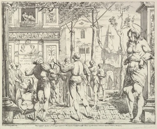 The Martyrdom of Saint Christopher, from "The Story of Saints James and Christopher in the Eremitani Chapel"