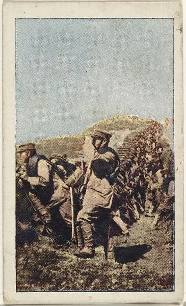 Card No. 49, The Japanese in Action, from the World War I Scenes series (T121) issued by Sweet Caporal Cigarettes — Underwood & Underwood|American Tobacco Company