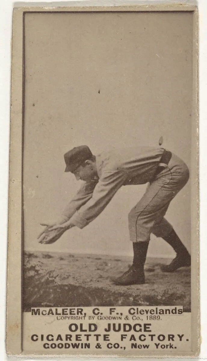 Jimmy "Loafer" McAleer, Center Field, Cleveland, from the Old Judge series (N172) for Old Judge Cigarettes — Goodwin & Company