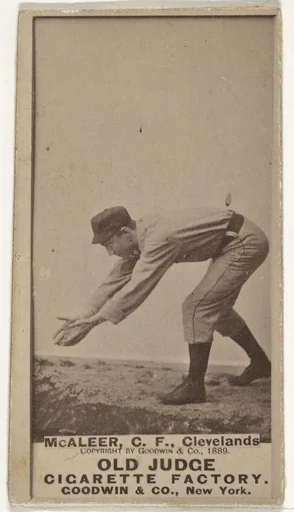 Jimmy "Loafer" McAleer, Center Field, Cleveland, from the Old Judge series (N172) for Old Judge Cigarettes