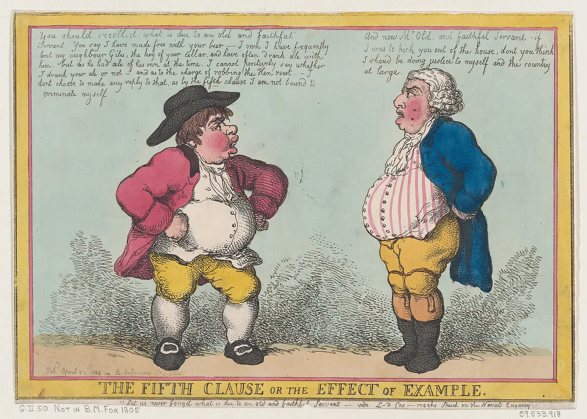 The Fifth Clause, or the Effect of Example — Thomas Rowlandson