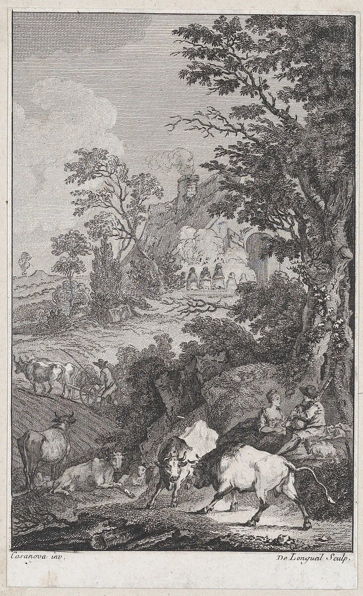 Frontispiece from "Virgil" — Francesco Casanova|Joseph de Longueil
