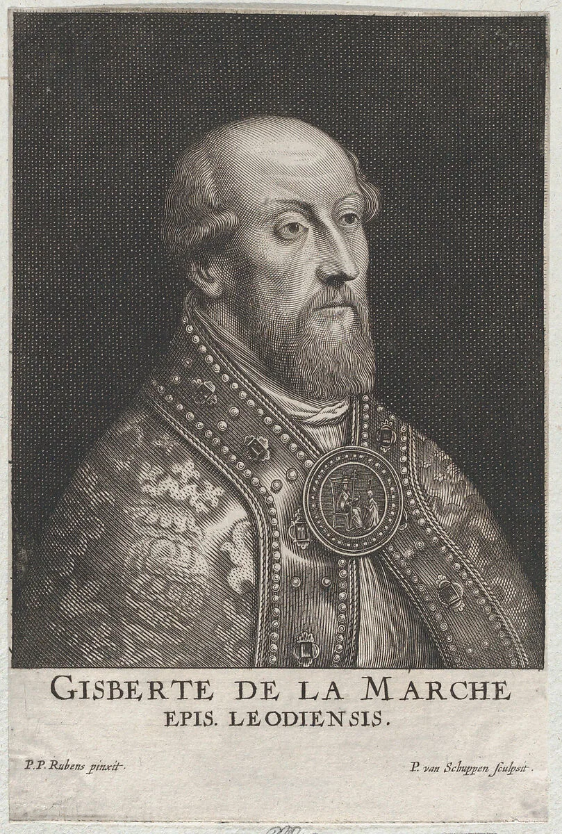 Portrait of Gisbert de la Marche, Bishop of Liège — Gisbert de la Marche, Bishop of Liège|Pierre van Schuppen|Peter Paul Rubens