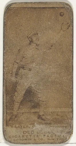 William B. "Farmer" Weaver, Center Field, Louisville Colonels, from the Old Judge series (N172) for Old Judge Cigarettes