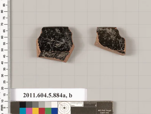 Terracotta fragments of kylikes (drinking cups)