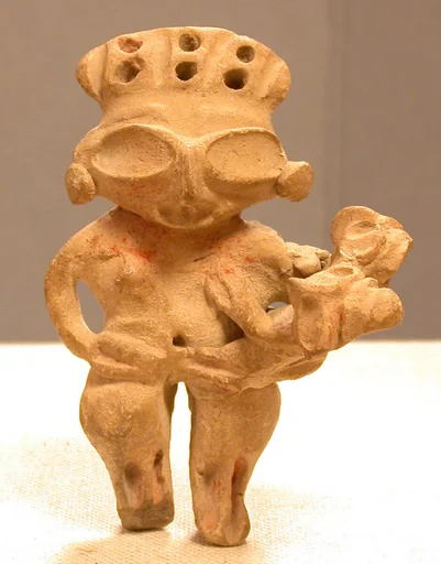 Ceramic Mother and Child Figure