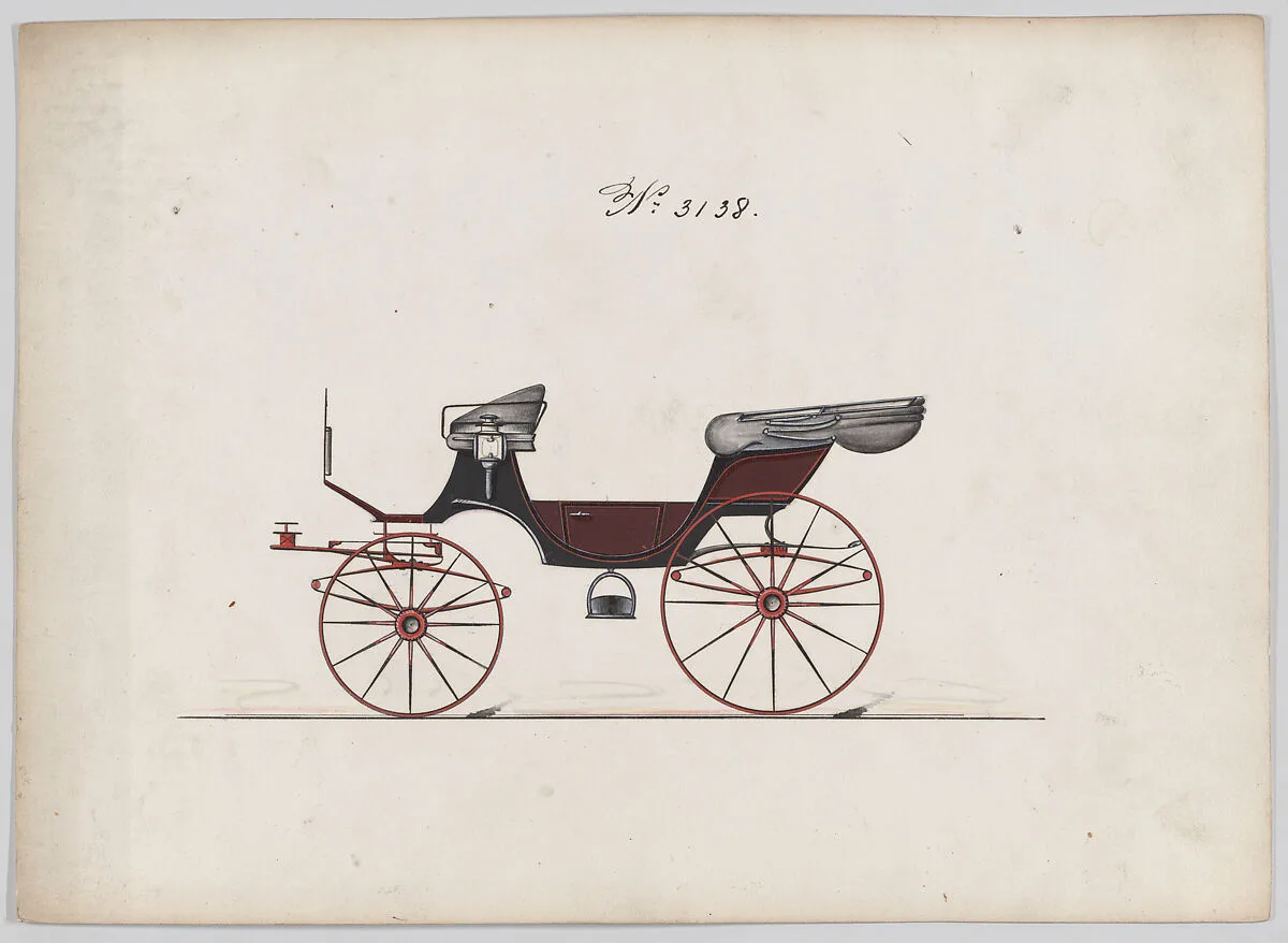 Design for Cabriolet Phaeton, no. 3138 — Brewster & Co.