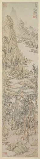 明    侯懋功    高山圖    軸	|High Mountains