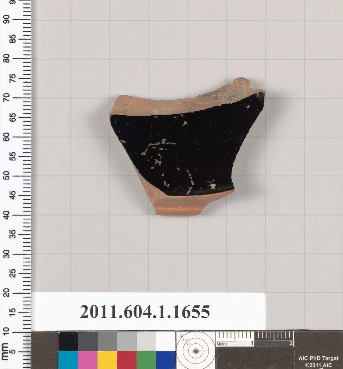 Terracotta fragment of a kylix (drinking cup) — Hischylos