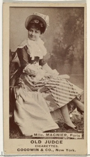 Mlle. Magnier, Paris, from the Actors and Actresses series (N171) for Old Judge Cigarettes