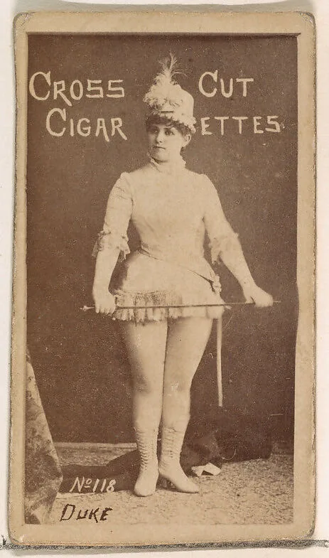 Card Number 118, Duke, from the Actors and Actresses series (N145-1) issued by Duke Sons & Co. to promote Cross Cut Cigarettes — W. Duke, Sons & Co.