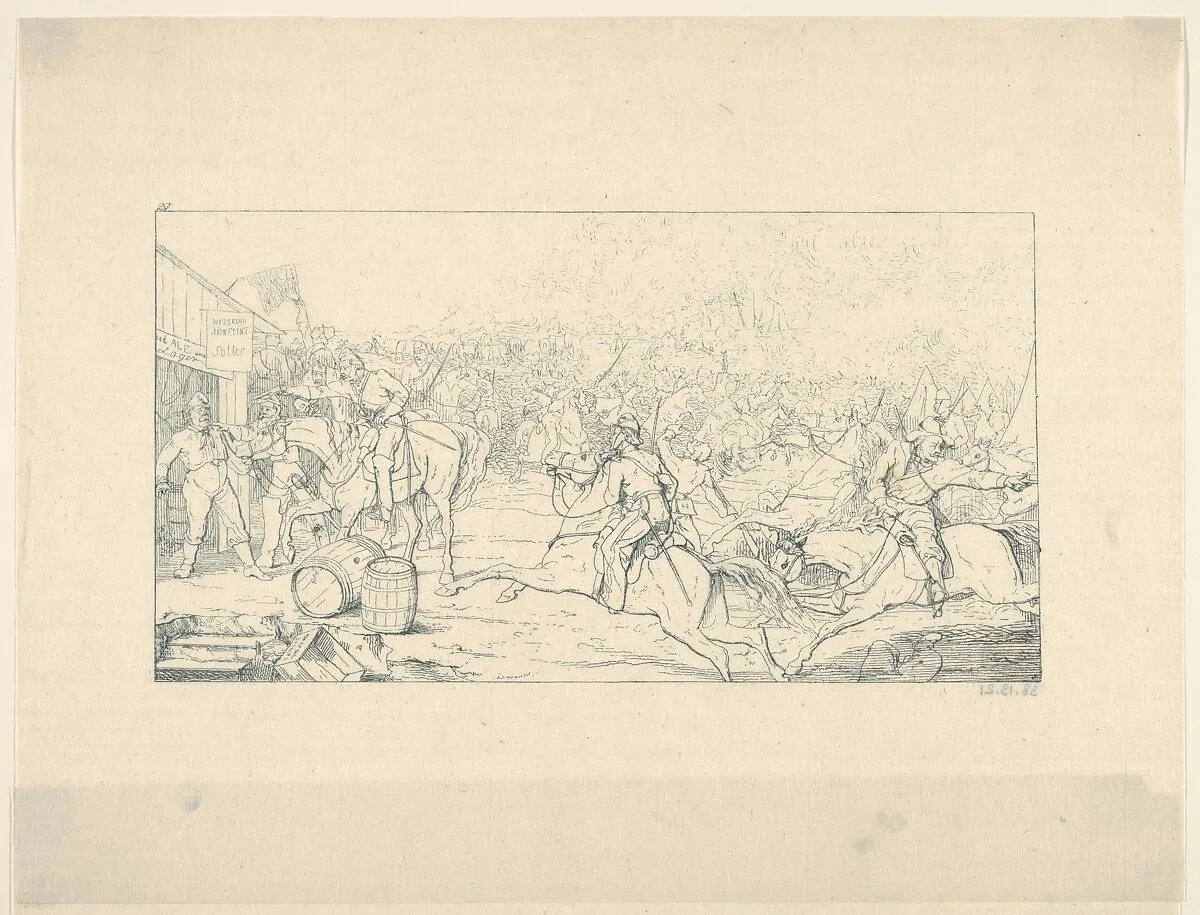 General Stuart's Raid to the White House (from Confederate War Etchings) — Adalbert John Volck
