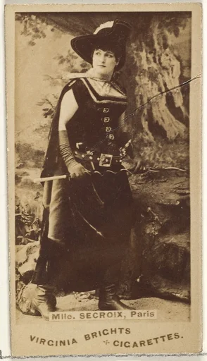 Mlle. Secroix, Paris, from the Actors and Actresses series (N45, Type 1) for Virginia Brights Cigarettes
