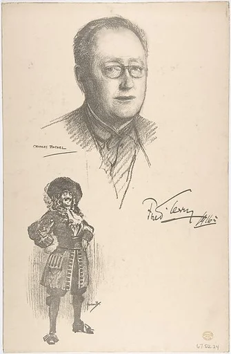 Portrait Head of the actor Fred Terry, also shown full-length in costume