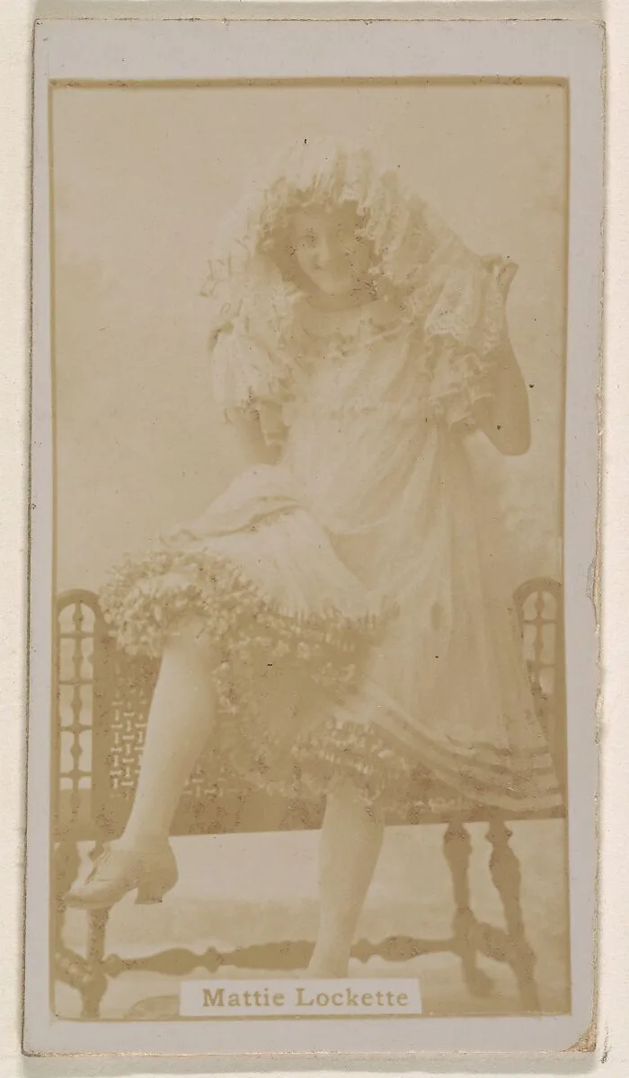 Mattie Lockette, from the Actresses series (N245) issued by Kinney Brothers to promote Sweet Caporal Cigarettes — Kinney Brothers Tobacco Company