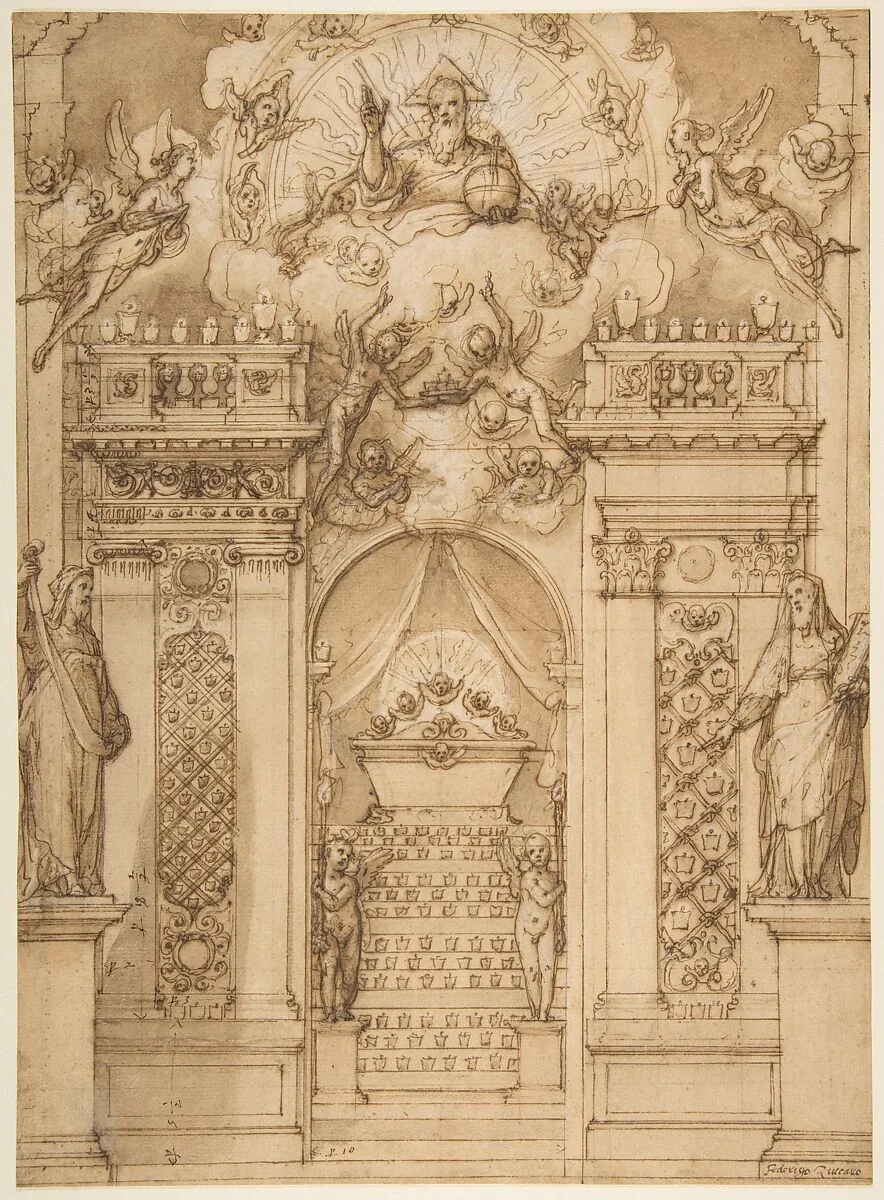 Design for a "Quarantore" Decoration — Federico Zuccaro (Zuccari)