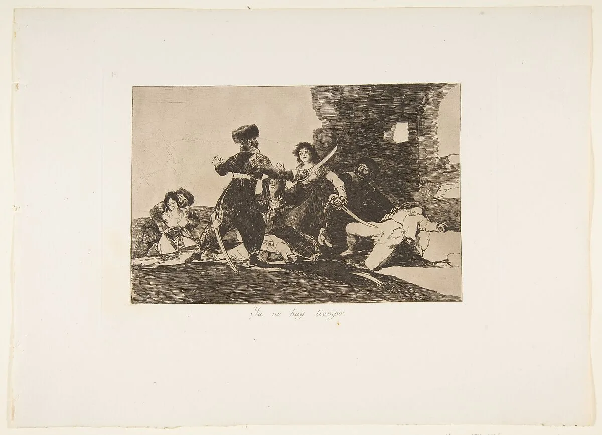 Plate 19 from "The Disasters of War" (Los Desastres de la Guerra): There isn't time now (Ya no hay tiempo) — Goya (Francisco de Goya y Lucientes)