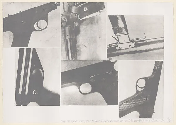 Bite the Bullet: Slow Guns for Quick Sale (To be Etched on Your American Mind) — Vito Acconci|Crown Point Press