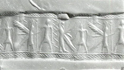 Cylinder seal with gold caps — Unknown