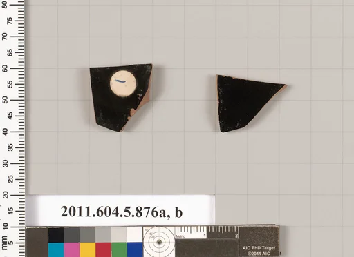 Terracotta fragments of kylikes (drinking cups)