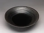 久田重義作 鉄釉風文鉢|Large Tenmoku Bowl “Wind” — Hisada Shigeyoshi