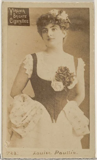 Card 733, Louise Paullin, from the Actors and Actresses series (N45, Type 2) for Virginia Brights Cigarettes