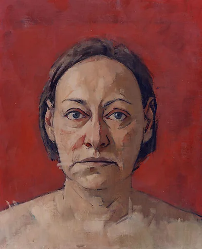 Self-Portrait (red background)