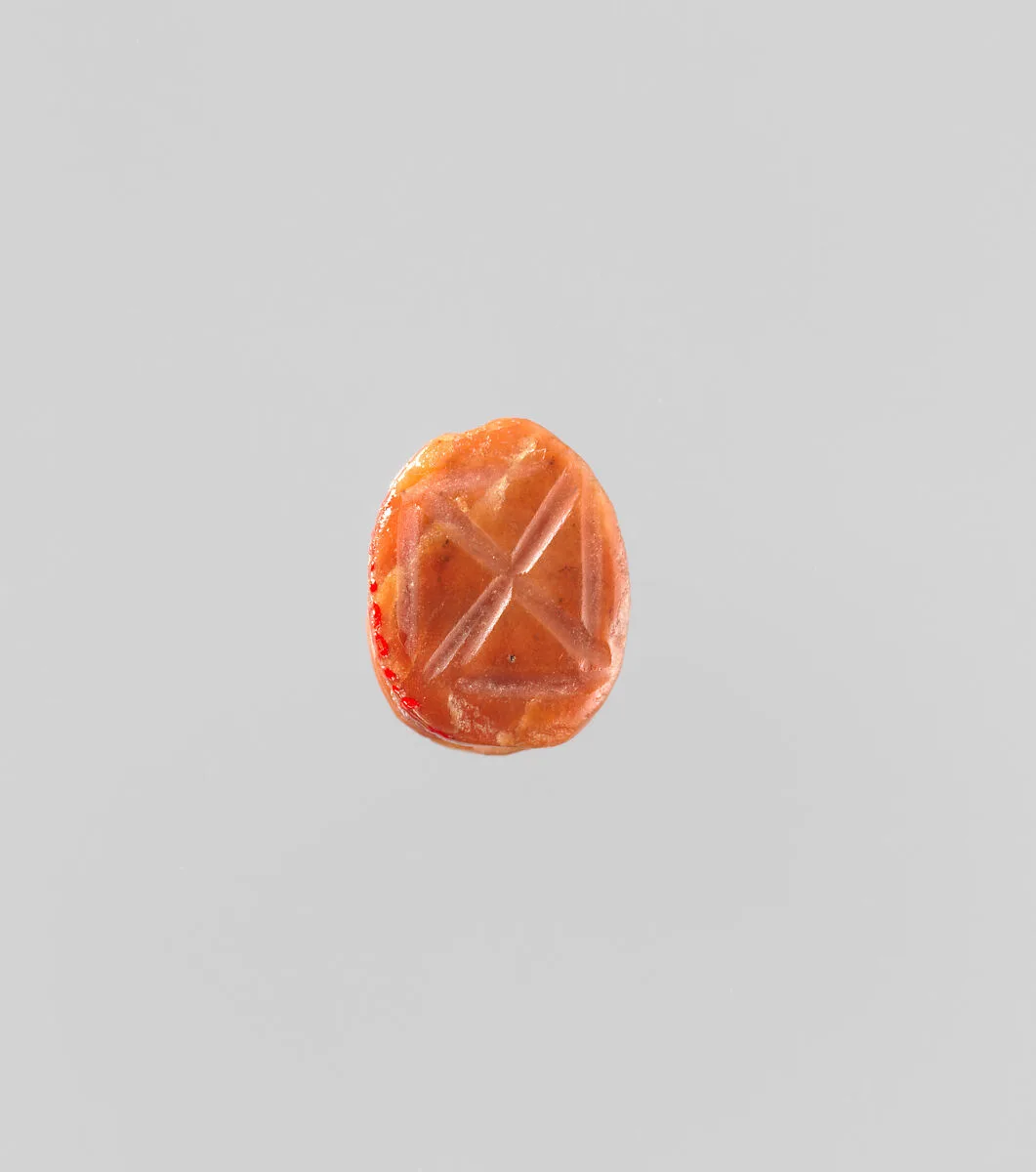 Scarab Decorated with Crossing Lines — Unknown