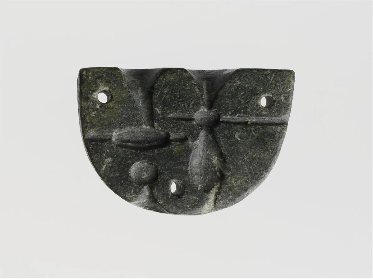 Serpentine mold for casting bead pendants — Unknown