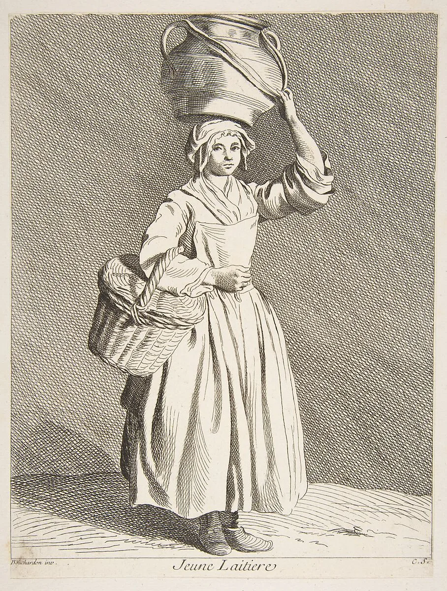 Young Milkmaid — Anne Claude Philippe de Tubières, comte de Caylus|Edme Bouchardon|François Joullain