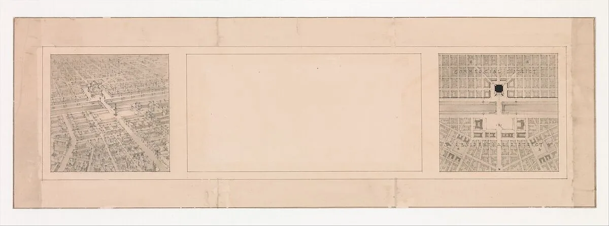 Design and Plan for a City Bisected by Train Tracks — Robert Adams