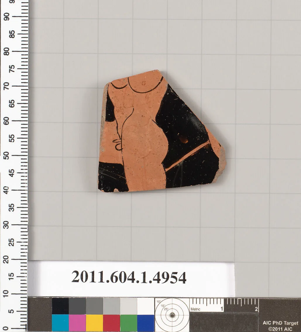 Terracotta fragment of a kylix (drinking cup) — Unknown