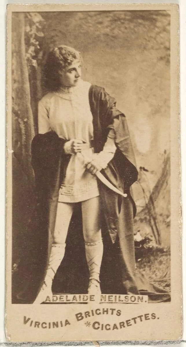 Adelaide Neilson, from the Actors and Actresses series (N45, Type 1) for Virginia Brights Cigarettes — Allen & Ginter
