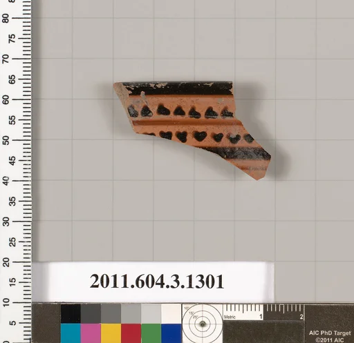 Terracotta rim fragment of a skyphos (deep drinking cup)