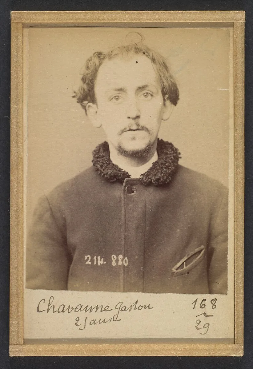 Chavanne. Gaston. 26 ans, né à Paris VIe. Graveur. Anarchiste. 28/2/94. — Alphonse Bertillon