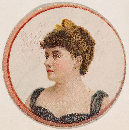 Portrait of woman, from the Novelties series (N228, Type 2) issued by Kinney Bros. — Kinney Brothers Tobacco Company