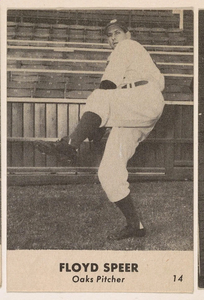 Floyd Speer, Oaks Infielder, No. 14, from the Oakland Baseball Players (Oaks) series (D317), issued by Sunbeam Bread and Remar Bread — Remar Baking Company|Sunbeam Bread