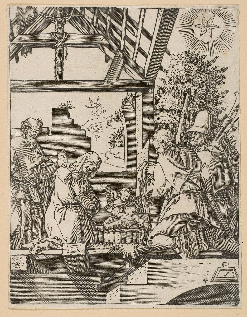 The Nativity (copy) — Marcantonio Raimondi|Albrecht Dürer
