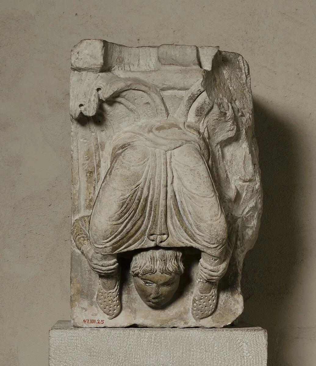 Portion of a Pilaster with an Acrobat — Unknown
