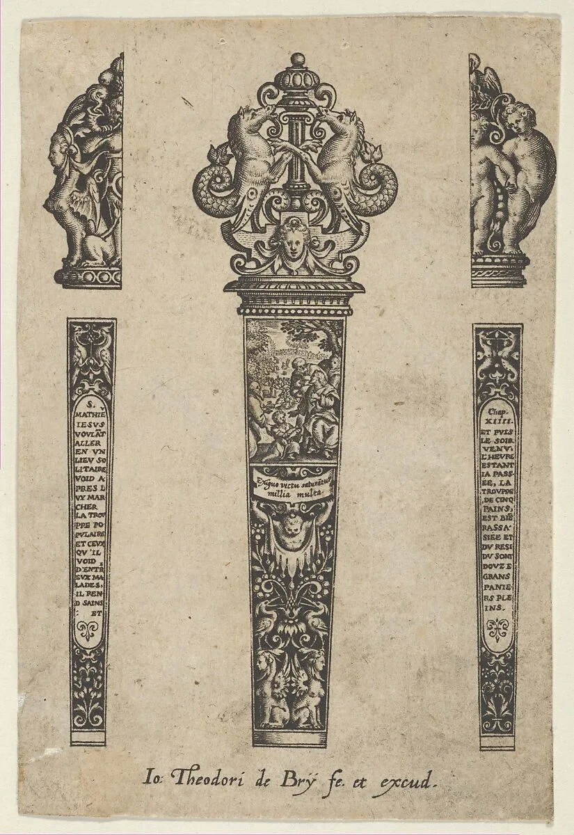 Design for a Knife Handle with the Sermon on the Mount — Johann Theodor de Bry