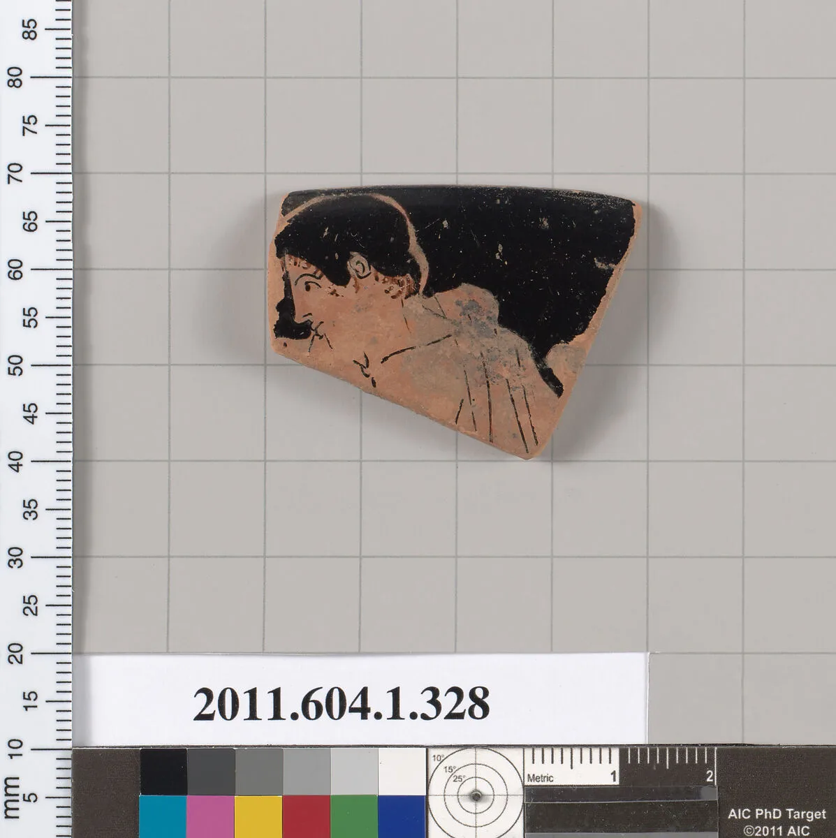 Terracotta rim fragment of a kylix (drinking cup) — Unknown