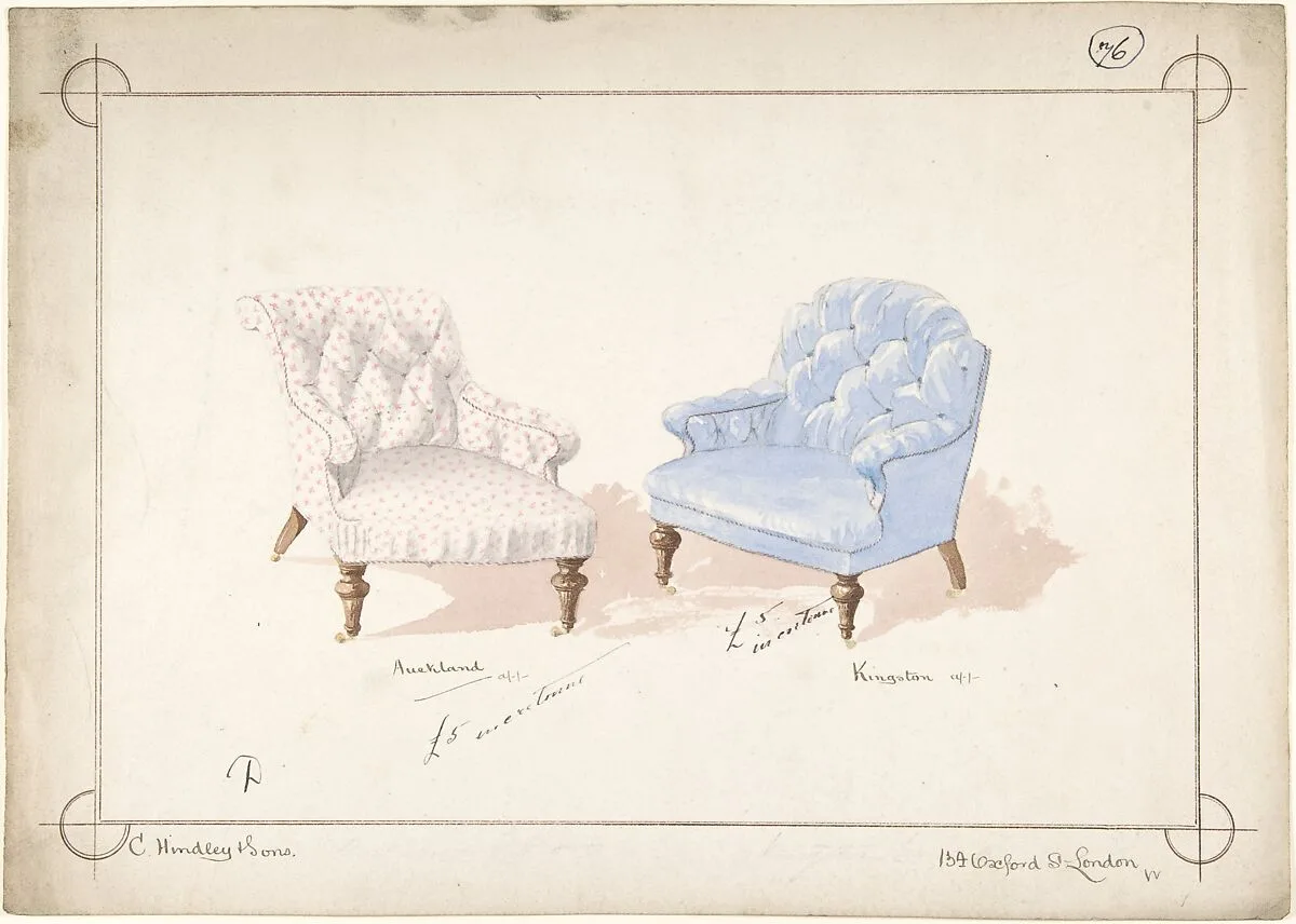 Designs for Two Chairs — Charles Hindley and Sons