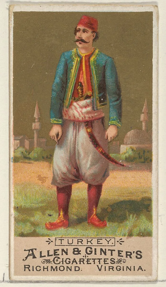 Turkey, from the Natives in Costume series (N16) for Allen & Ginter Cigarettes Brands — Allen & Ginter