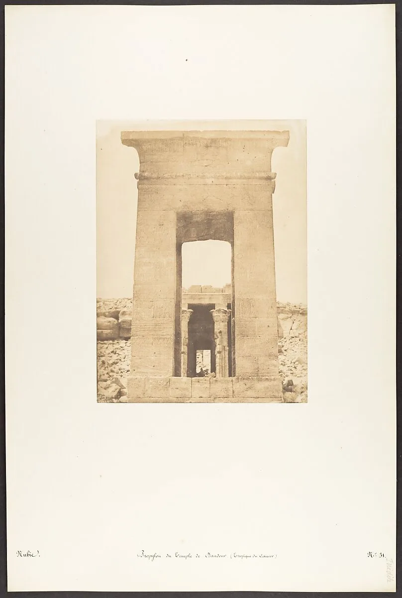 Propylon du Temple de Dandour (Tropique du Cancer) — Maxime Du Camp